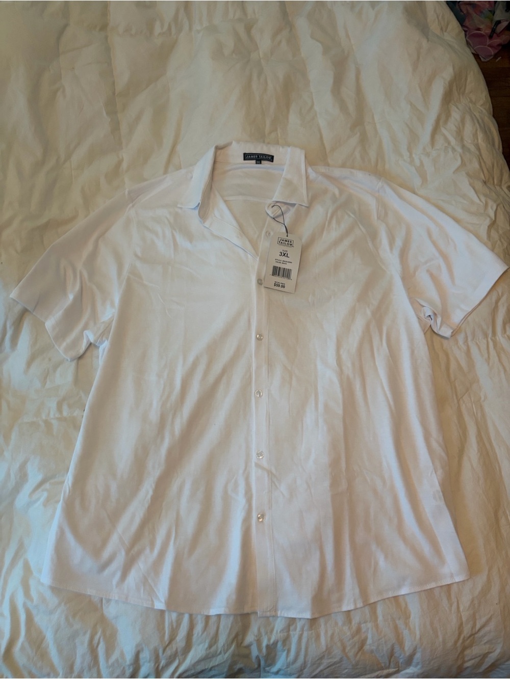 James Tailor Button-up Short Sleeve Dress Shirt